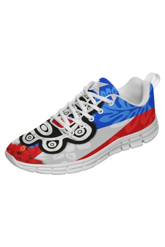 Sol Taino Puerto Rico Shoes for Men Women Running Shoes Lightweight Walking Sneakers Mesh Athletic Sport Shoes White Size 8.5