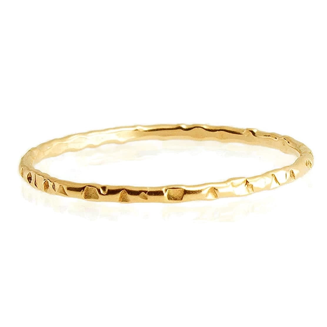 Sol and Venus LLC Minimalist Stackable Hammered Grooved Thin Knuckle ...