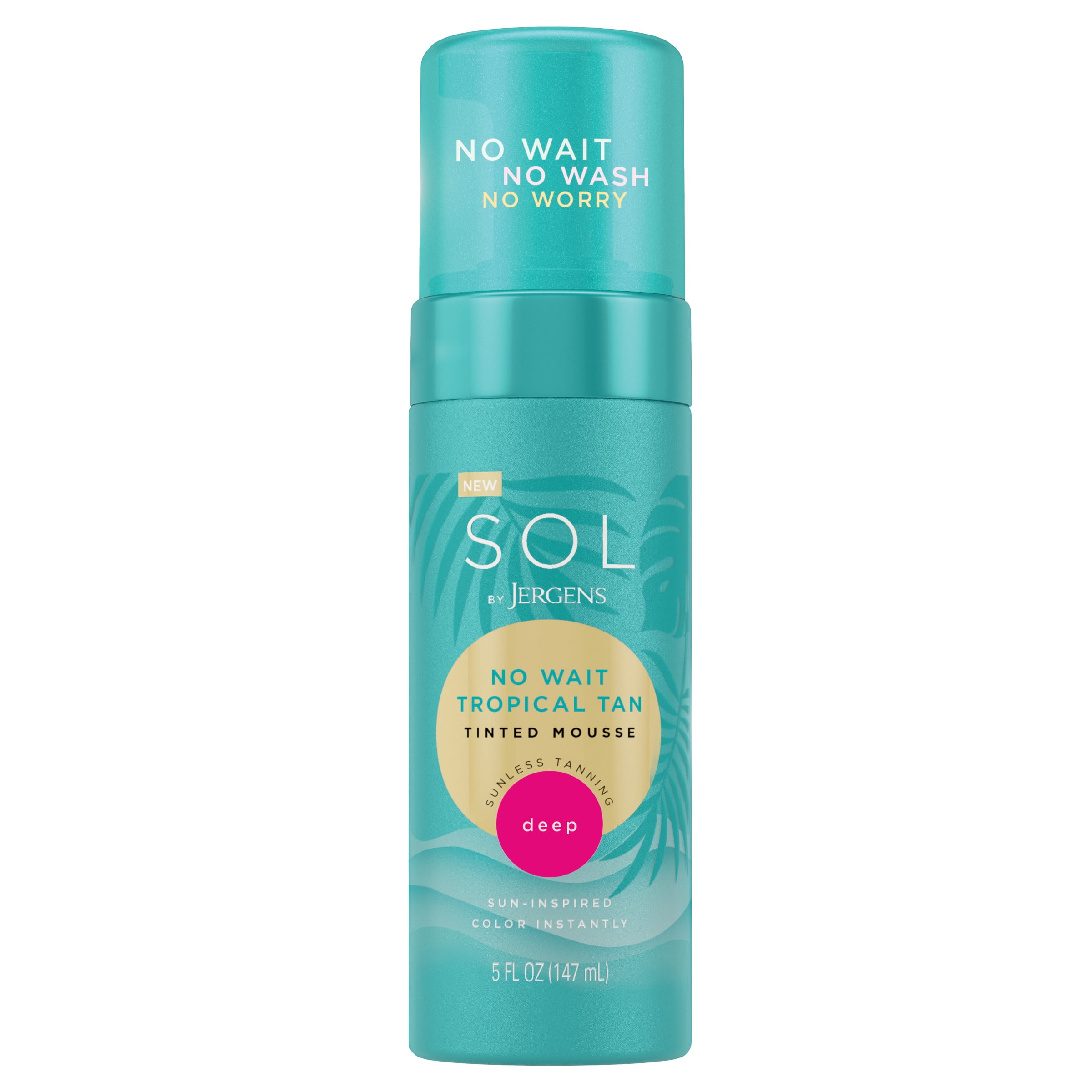 Sol by Jergens, Sunless Self Tanner Mousse, No Wait Tropical Tan, Deep