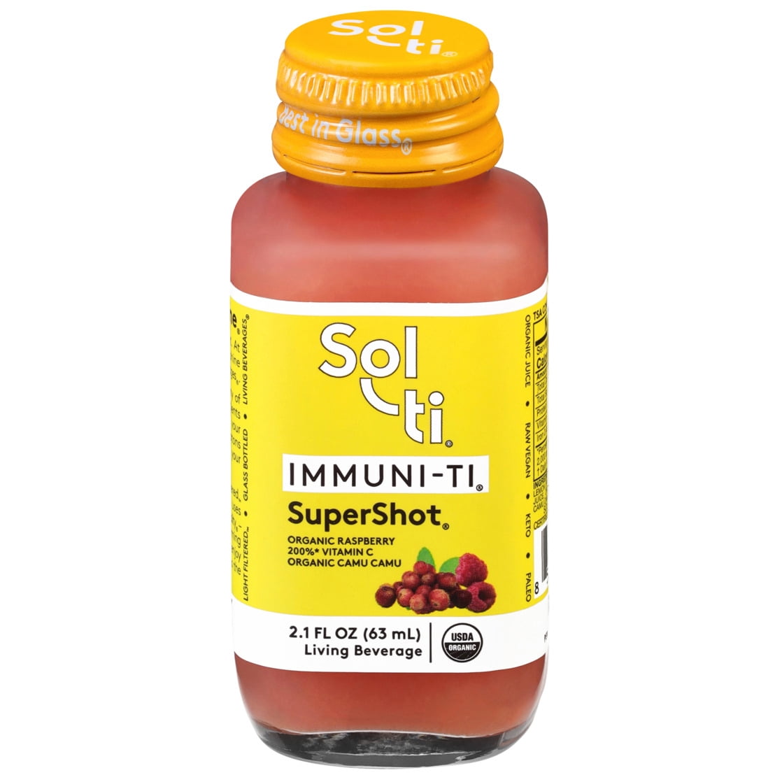 Sol-Ti Immuni-ti SuperShot Organic Raspberry Living Beverage 2.1 fl oz