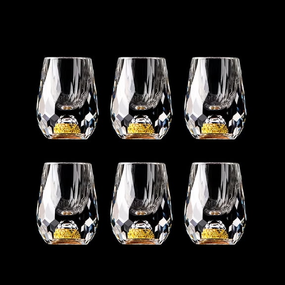 SolTerra 6PCS Glass Shot Glass Set, 0.5 oz (15ml) Mini Tequila Shot Cups, Reusable Clear Drinking Glasses for Whiskey, Vodka, Liquor and Party