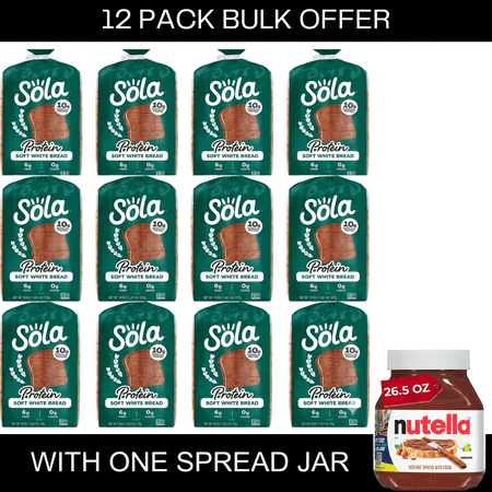 Sola 10g Complete Protein Soft Baked Regular White Bread Loaf, 20 oz, Shelf-Stable