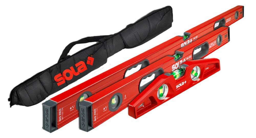 SOLA Big Red Level Set - Construction Leveling Equipment with