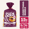 thumbnail image 1 of Sola Bread Wheat Everything Bagels,  12.4 oz,  1 pack, 1 of 1