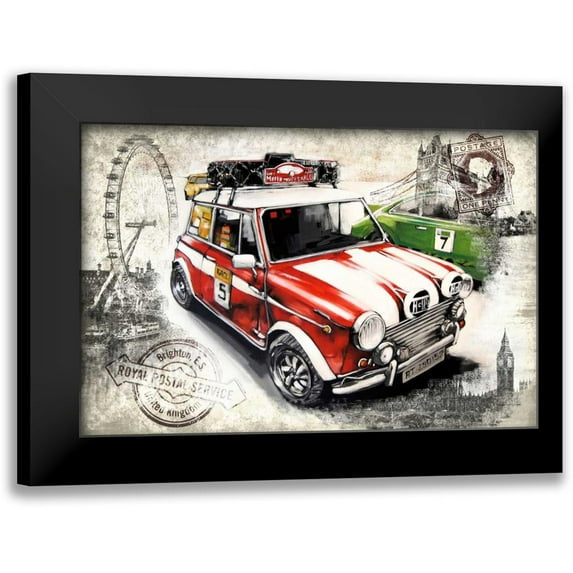 Sola, Bresso 24x17 Black Modern Framed Museum Art Print Titled - Car 01 London