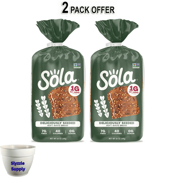 Sola Deliciously Seeded Bread, Soft White Bread, Non-GMO, 14 oz Loaf, Regular, Shelf-Stable