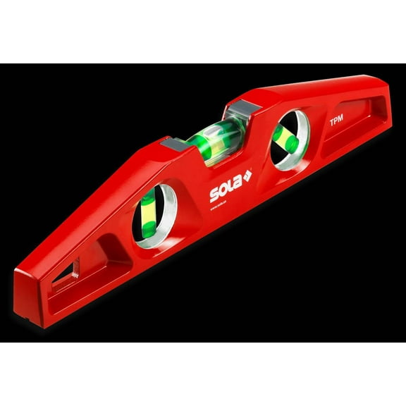 Sola LSTFM Aluminum Die Cast Sola Big Red Magnetic Torpedo 10 Inch Level, Red