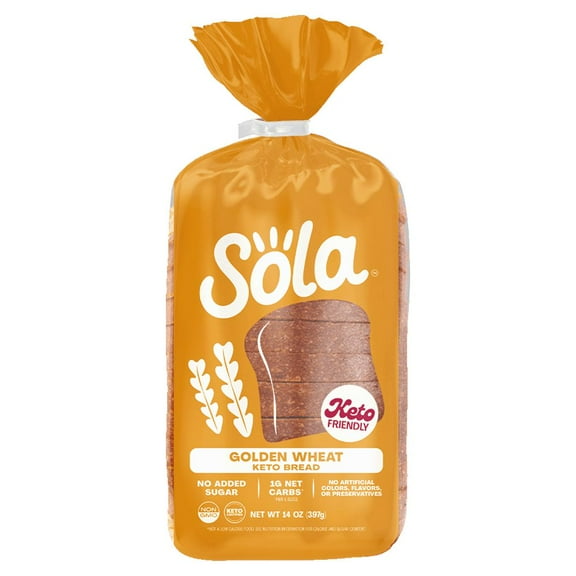 Sola Low Carb, No Added Sugar Golden Wheat Sliced Bread, 14 oz