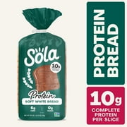 Sola 10g Complete Protein Soft Baked Regular White Bread Loaf, 20 oz, Shelf-Stable