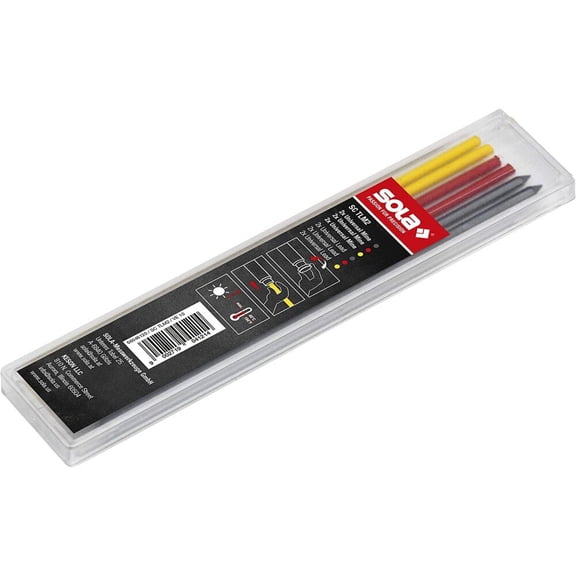 Sola Sc Tlm2 4.75 Inch Length 6 Color Assorted Lead Refill, 6 Pieces