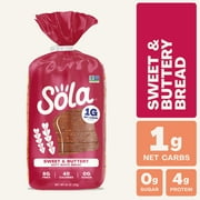 Sola Sweet & Buttery Sliced Bread, Soft White Bread, Non-GMO, 14 oz