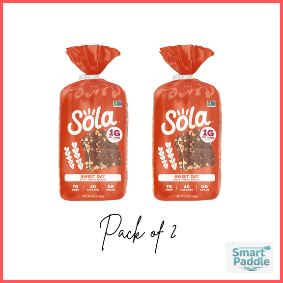 Sola Sweet Oat Sliced Bread, Soft White Bread, Non-GMO, 14 oz pack of 2