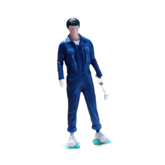 Solace 1/64 Auto Mechanic Figure Miniature Mechanic Figure Trendy Adorable Layout Micro Male Standing 2.8cm