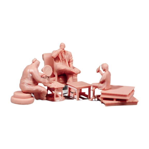 Solace 1/64 BBQ Scene People Figures Set Diorama Scenery DIY Projects Sand Table Layout Decoration Realistic Fashion Resin Figurines Unpainted