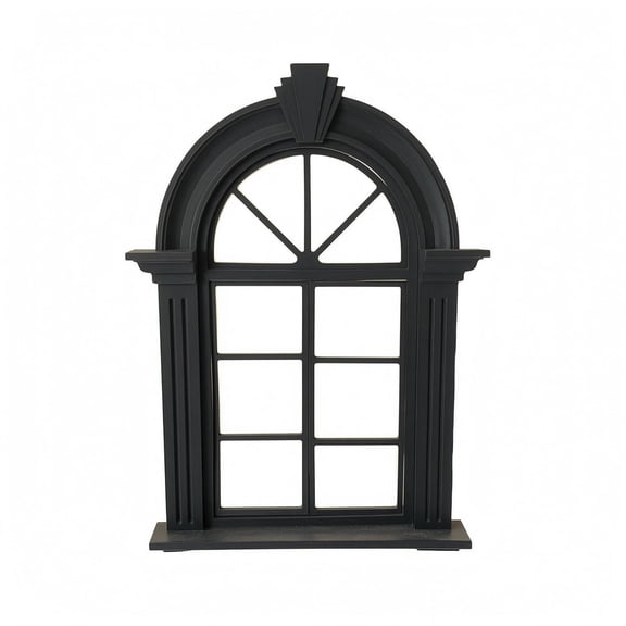 Solace 1 Piece Miniature Window Arched Pane Tabletop Ornament Plastic Small Frame Openable Structure Suitable for Children Home Decoration