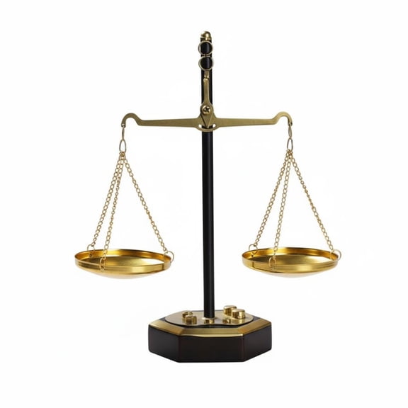 Solace 1 Piece Retro Balance Scale Statue Ironwork Sculpture Decorative Ornament Symbolizing Justice and Fairness Suitable for Study Office Desk Law Workplace Home Decoration