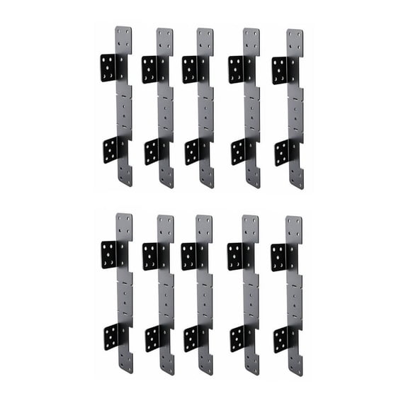 Solace 10 Pieces Stair Stringer Hangers Adjustable Brackets Hardware Connectors Steel Powder Coated Concealed Installation Suitable for Decks Courtyards Farms Garden Stairs