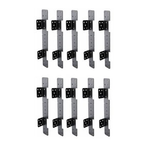 Solace 10 Pieces Stair Stringer Hangers Adjustable Brackets Hardware Connectors Steel Powder Coated Concealed Installation Suitable for Decks Courtyards Farms Garden Stairs