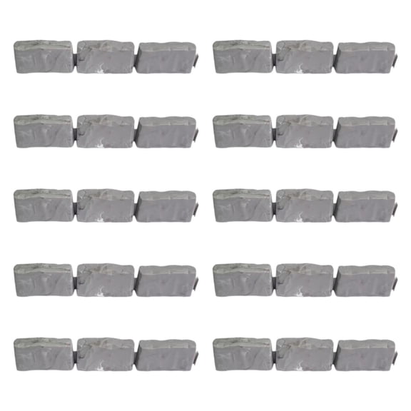 Solace 10Pcs Landscape Edging Pathways Faux Stone Bricks Garden Edging Border Accessory