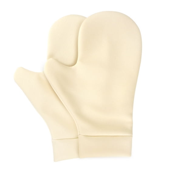 Solace 2 Pack Castor Oil Hand Gloves Washable Mitts with Thumb Opening Wide Cuff Design for Post Shower Skin Softening Women Spa