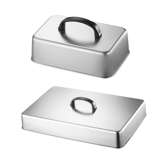 Solace 2 Pieces Cheese Melting Cover Rectangular Basting Cover for Hamburger Steaks