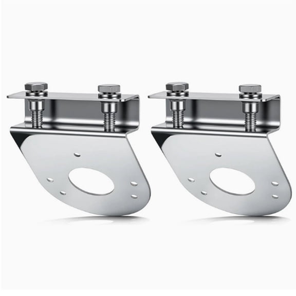 Solace 2 Pieces Watermelon Light Bracket with LED Mounting Function Stainless Steel Construction Corrosion Resistant Design Polished Finish Clamp-on Installation Suitable for Trailer Truck Vehicle
