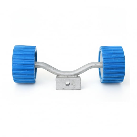 Solace 2-pack Universal Boat Trailer Wobble Roller Marine-grade Construction Blue Cylindrical Rollers for Yacht Inflatable Keel