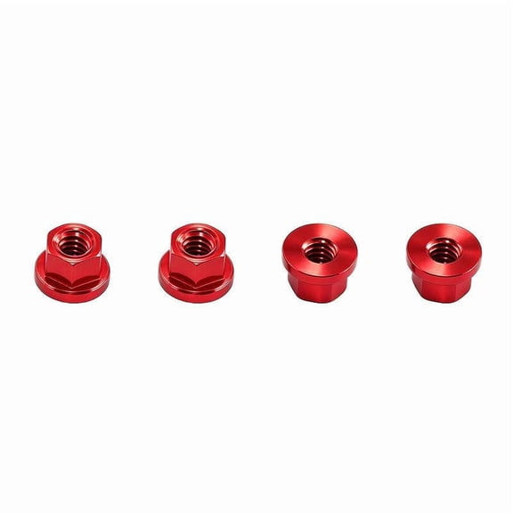 Solace 4 M2 Flanged Wheel Nuts for 1/30 RC Crawler, Spare Parts for RC Cars, Convenient Red
