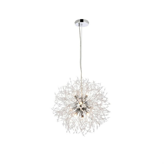Solace 9 lights Chrome pendant