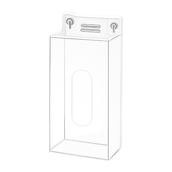 Solace Acrylic Glove Box Holder Clear Rack Wall Mount for Face Mask Garage Workshop 1 Grid