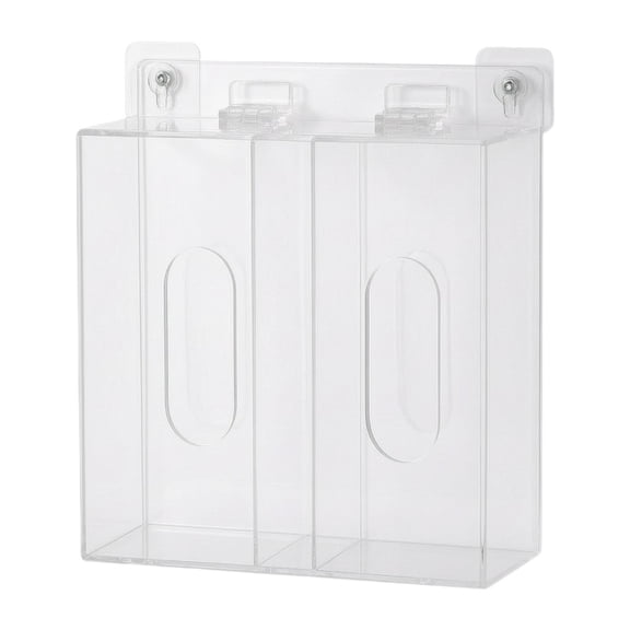 Solace Acrylic Glove Box Holder Clear Rack Wall Mount for Face Mask Garage Workshop 2 Grid