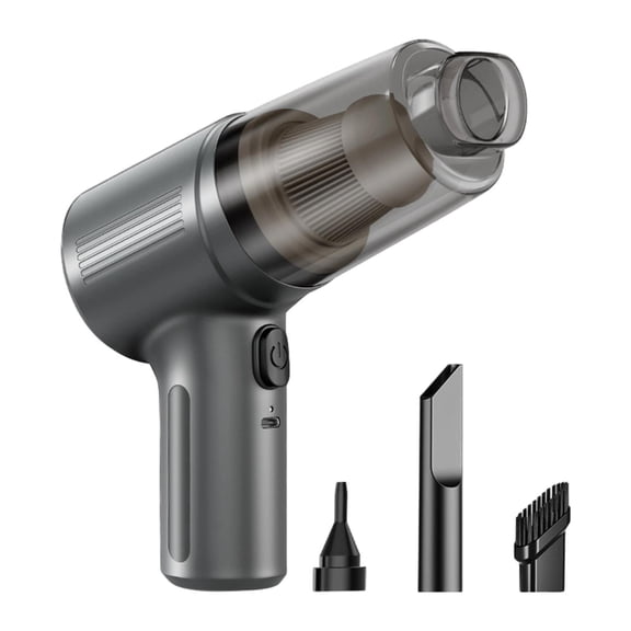 Solace Car Vacuum Cleaner Automotive Interior Cleaner Powerful Black RV Accessories Lightweight Compact Travel Car Cordless Handheld Gray