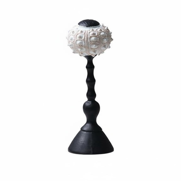 Solace Conch Sculpture Tabletop Decorative Figurine Ornament Artistic Carved Shell Form Tall Tapered Base Suitable for Home Living Room Display Decoration