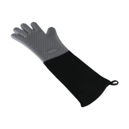 Solace Extra Long Oven Mitts Lightweight Anti Slip Grip for Barbecue Cooking Baking Gray