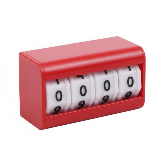 Solace Manual Counter 4 Digit Mechanical Desktop Tally Device Plastic Construction Portable Design for Games Classroom and Home Projects
