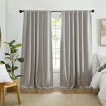 thumbnail image 1 of Elrene Home Fashions Solace Max-Blackout Solid Texture Window Curtain Panel, Gray, 52" x 95", 1 of 8