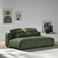 thumbnail image 1 of Solace Modular Corduroy Upholstered Armless Loveseat in Fern, 1 of 9