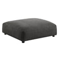thumbnail image 1 of Solace Modular Upholstered Fabric Ottoman in Charcoal, 1 of 7