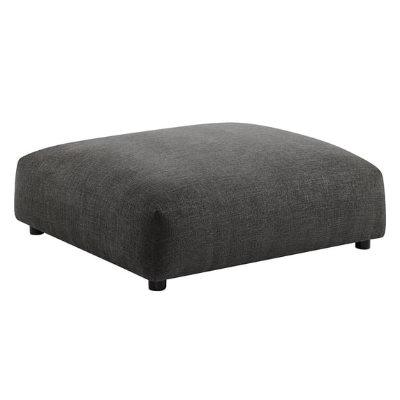 Solace Modular Upholstered Fabric Ottoman in Charcoal