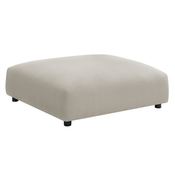 Solace Modular Upholstered Fabric Ottoman in Linen