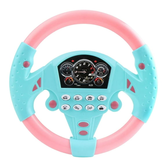 Solace Musical Simulated Driving Controller, with Music, Simulation Game Pretend, Funny Interactive Steering Wheel Toy, for Games Birthday , pink