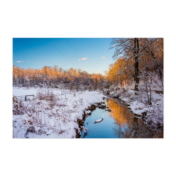 Solace - Pennsylvania Photography Winter Snow Nature Landscape Scenic Forest Rural Unframed Wall Art Print 4 x 6 inches