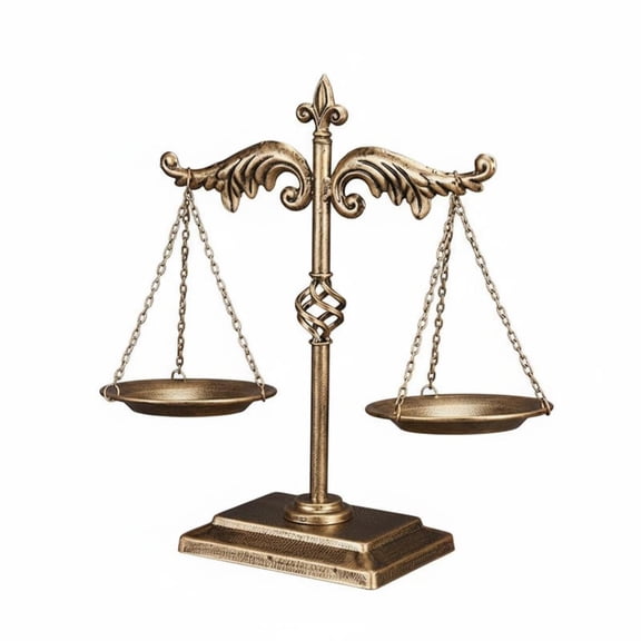 Solace Retro Balance Scale Ornament Vintage Iron Art Decorative Justice Symbol Tabletop Sculpture Metal Craft Statue Distressed Finish Suitable for Office Study Home Decoration 14inches