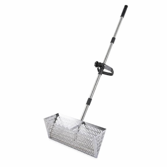 Solace Sand Sifting Rake with Extended Pole Durable Metal Mesh Basket for Beachcombing Shell Collecting Cleanup