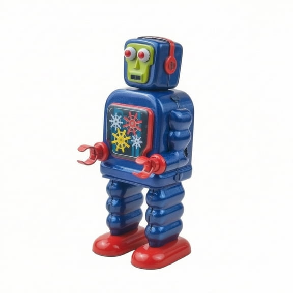Solace Tinplate Robot Vintage Clockwork Robot Collectible Figure for Collectors Adults Shelf Desk Bar Display