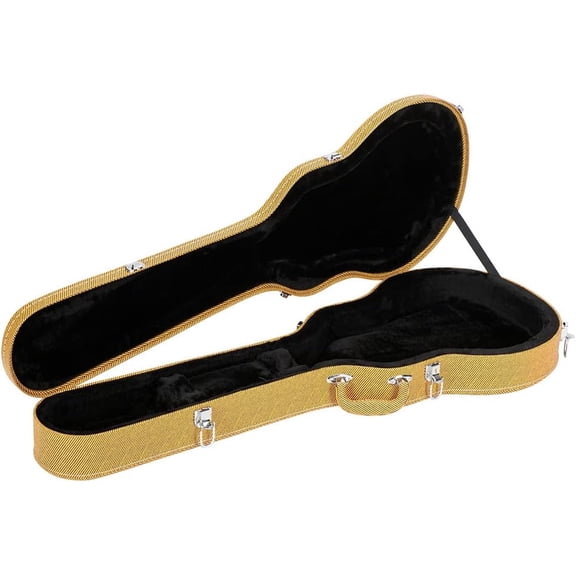 SolaceHue 41-Inch Electric Guitar Hard Case, Acoustic Standard-Size Guitar Wooden Hard Shell Lockable with Interior Accessory Compartment, and Plush Interior Padding