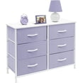 thumbnail image 1 of SolaceHue Dresser with 6 Drawers - Furniture Storage Tower Unit for Bedroom, Hallway, Closet, Office Organization - Steel Frame, Wood Top, Easy Pull Fabric Bins (6-Drawer, Pastel Purple), 1 of 7