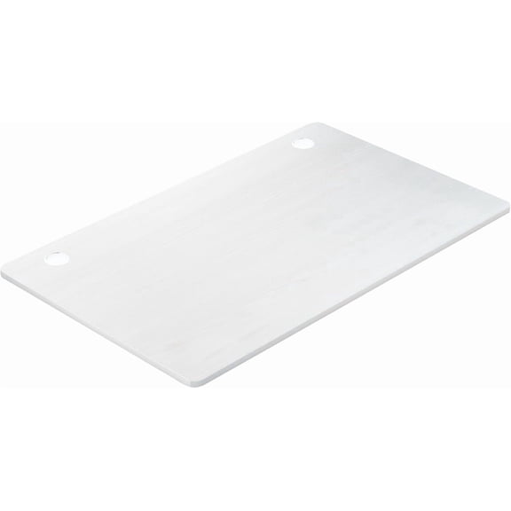SolaceHue Wood Table Top, 48 x 30 inch Solid One-Piece Desk top for Standard & Sit to Stand Height Adjustable Home Office Desk Frame, Rectangular Countertop Tabletop with 2 Cable Holes, White