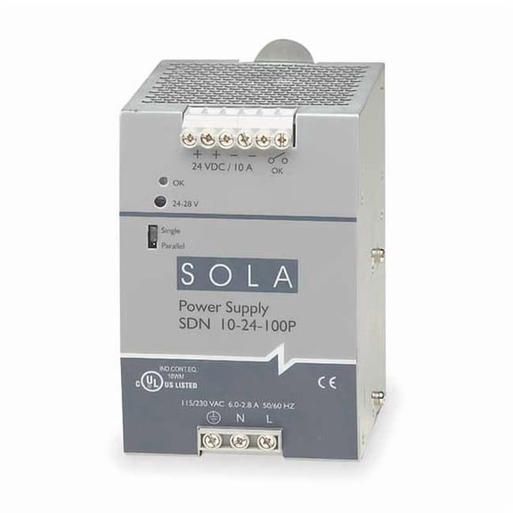 Solahd DC Power Supply,24VDC,10A,47-63Hz SDN1024100P