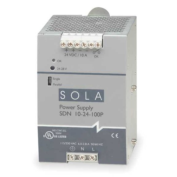 Solahd DC Power Supply,24VDC,10A,47-63Hz SDN1024100P